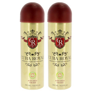 Cuba Royal by Cuba for Men - 6.6 oz Body Spray - Pack of 2